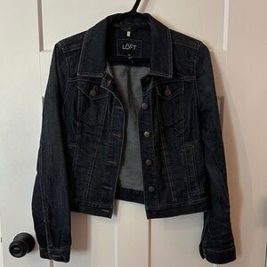 LOFT Women's Dark Blue Jean Jacket